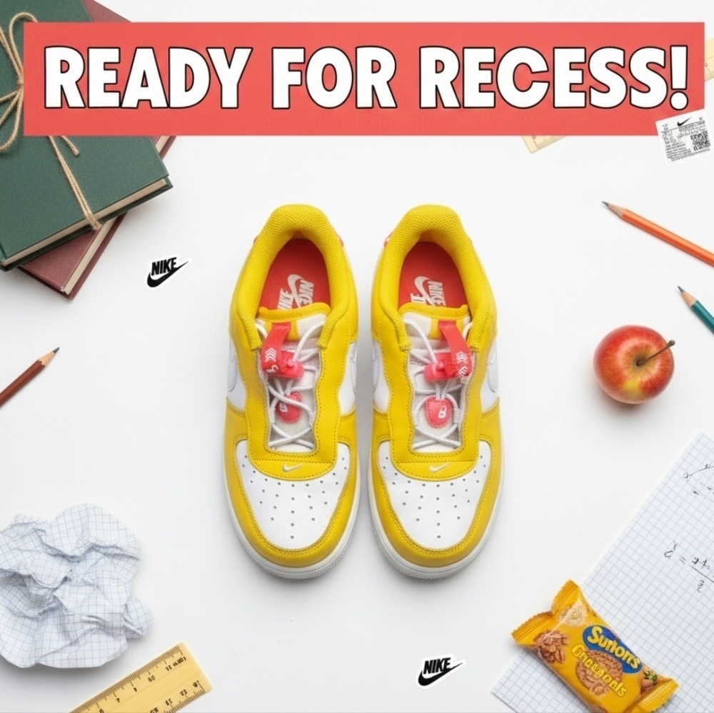 Nike Air Force 1 Toggle SE Yellow Ochre Kids Size 3
